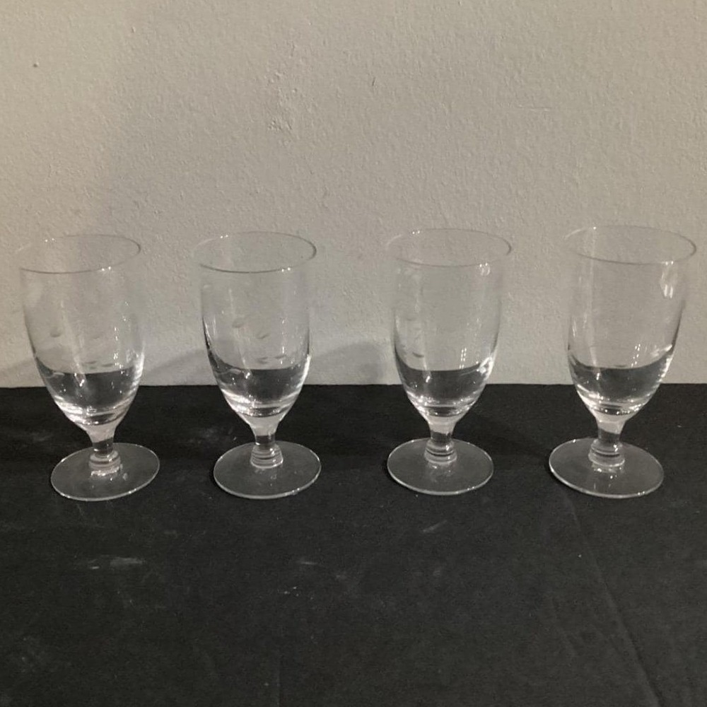 Princess House Heritage Set of 4 Stemmed Juice Glasses